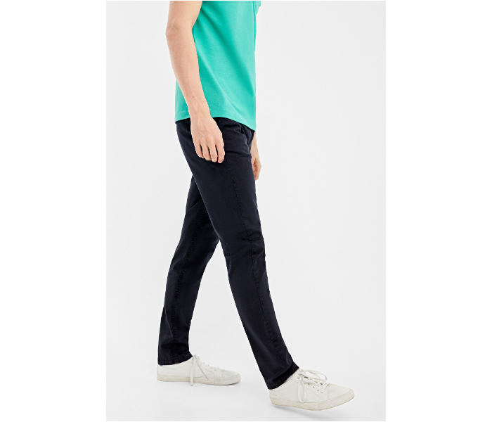 Springfield AW19 Solid Sport Trouser Chinos EU 42 For Men – Dark Blue - Zoom Image 1