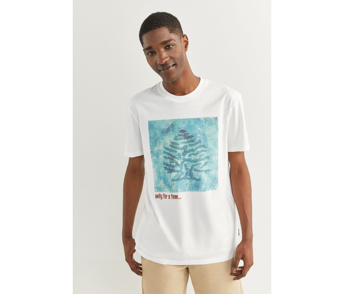 Springfield SS20 SPF Short Sleeve T-shirt Small - White and Blue - Zoom Image 2