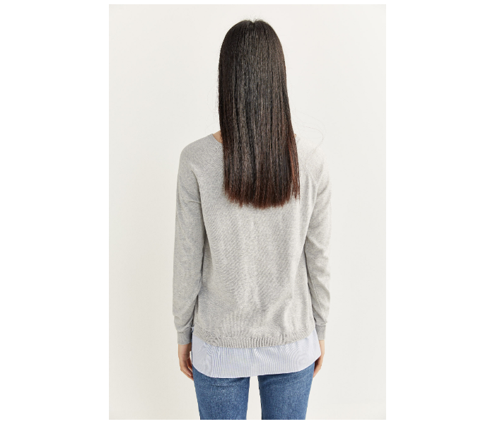 Springfield SS20 Long Sleeve Knitwear Small For Women - Light Grey - Zoom Image 3