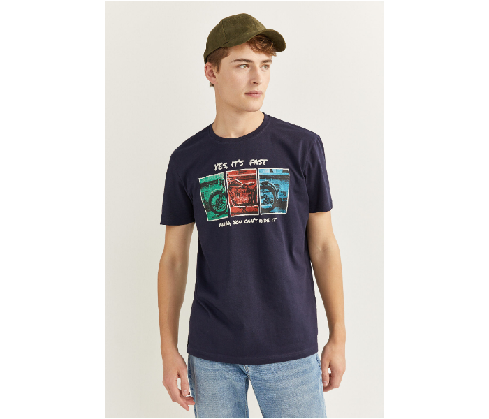 Springfield SS20 SPF Printed Short Sleeve T-shirt Small - Blue - Zoom Image 2