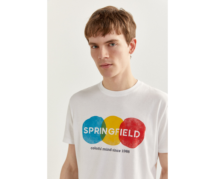 Springfield S20 SPF Short Sleeve T-shirt Small - White - Zoom Image 4