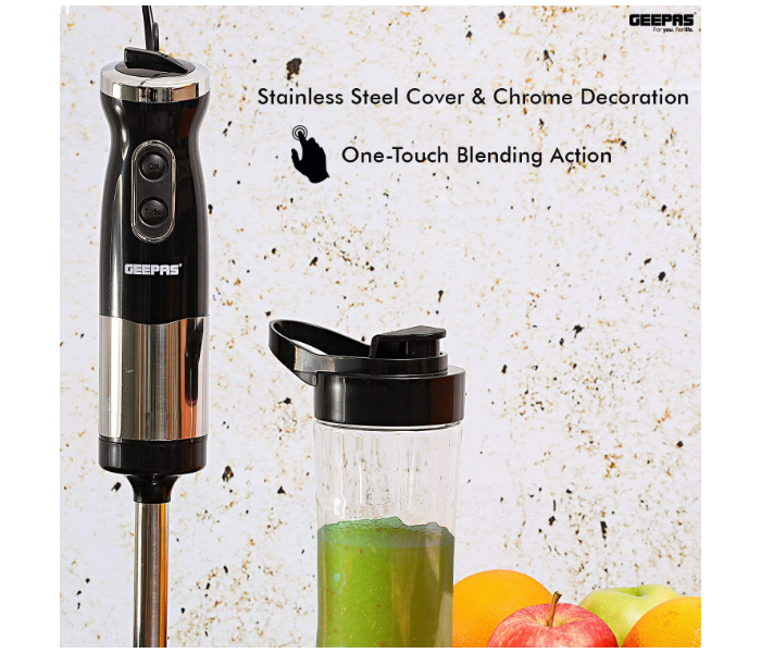 Geepas GHB43036 500w 2-in-1 Hand Blender - Black and Silver - Zoom Image 4