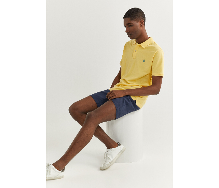 Springfield SS20 Basic Solid Slim Fit Polo T-Shirt X-Large For Men - Yellow - Zoom Image 1