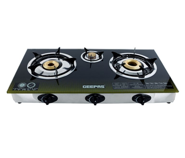 Geepas GK5601 3 Burner Gas Cooker - Black - Zoom Image