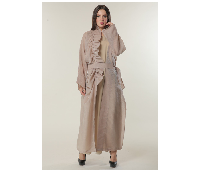 Moistreet Extra Small Organza Abaya Set with Beige Under Abaya - Zoom Image 1