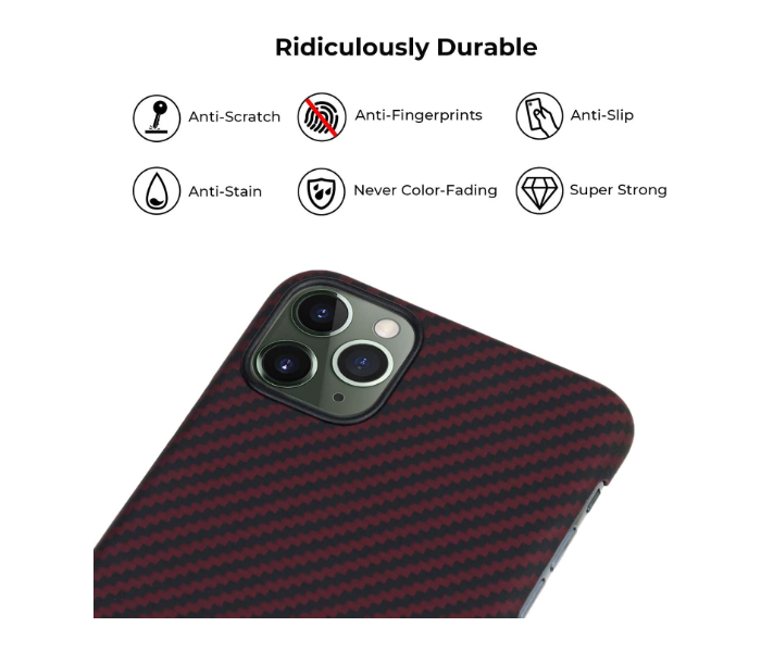 Pitaka 5.8 inch MagEz Case for iPhone 11 Pro - Black and Red Twill - Zoom Image 8