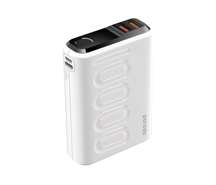 Porodo 10000mAh Power Bank 18W Power Delivery - White - Zoom Image 2