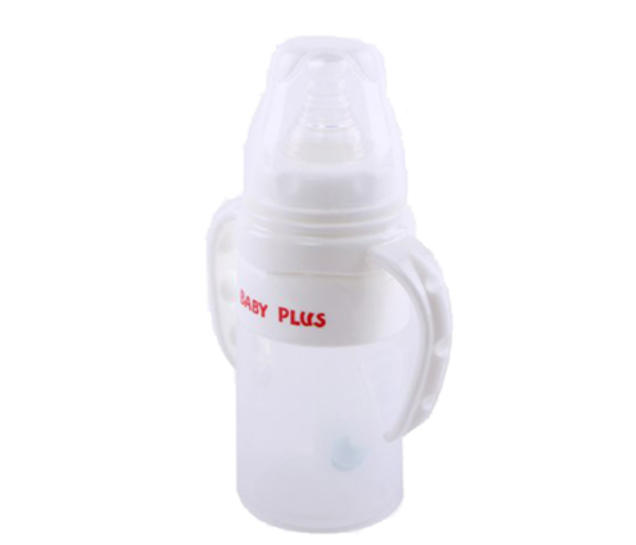 Baby Plus BP6645 110ML Silicone Feeding Bottle with Handle - White - Zoom Image 1