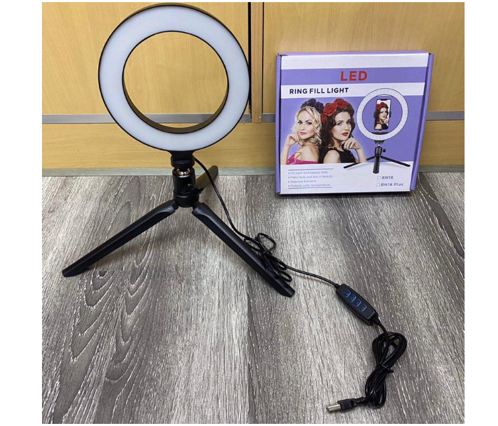  TikTok RMN RN16 TikTok Selfie 16cm Ring Light 2 in 1 Cellphone Holder Light Stand for Live Stream - Zoom Image