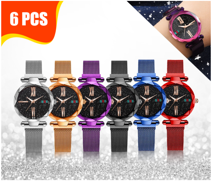 FLLi Star Sky Magnetic Mesh Strap Watch Image