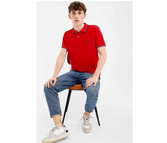 Springfield AW19 Basic Slim Fit Polo T-Shirt Medium For Men - Red - Zoom Image 1