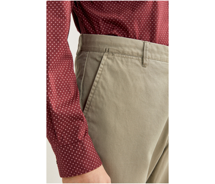 Springfield SS20 Solid Sport Trousers Chinos EU 44 For Men – Light Khaki - Zoom Image 3