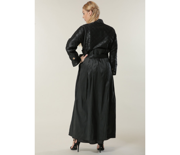 Moistreet Extra Large Uniquely Styled Abaya -Black - Zoom Image 3