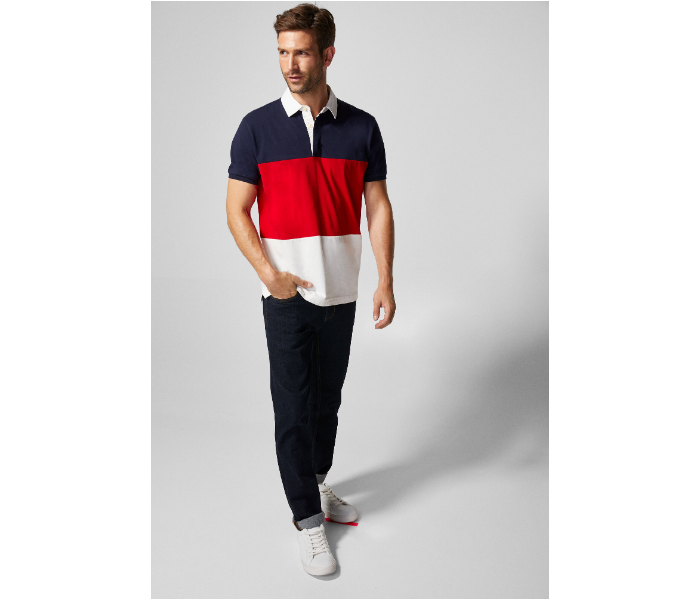 Springfield AW18 Polo Fancy T-Shirt Medium For Mens - Blue and Red - Zoom Image 1