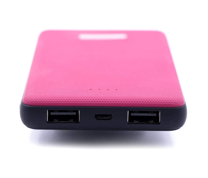 Porodo Rubberised Surface Dual USB 10000mAh Power Bank - Red - Zoom Image 2