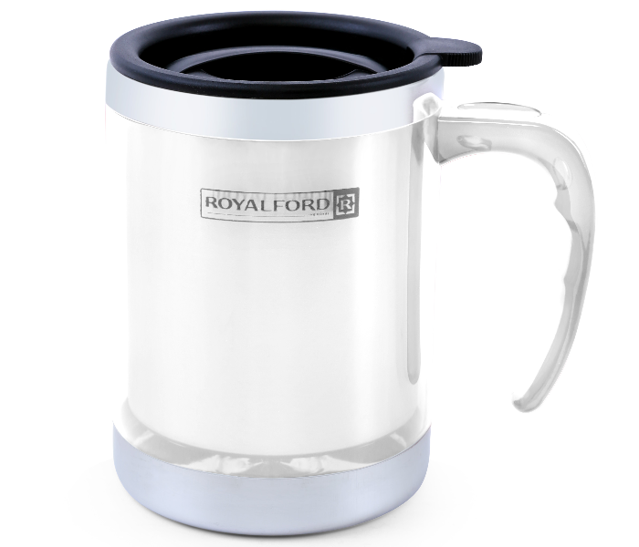 Royalford RF5130 14 oz Travel Mug - White - Zoom Image 2