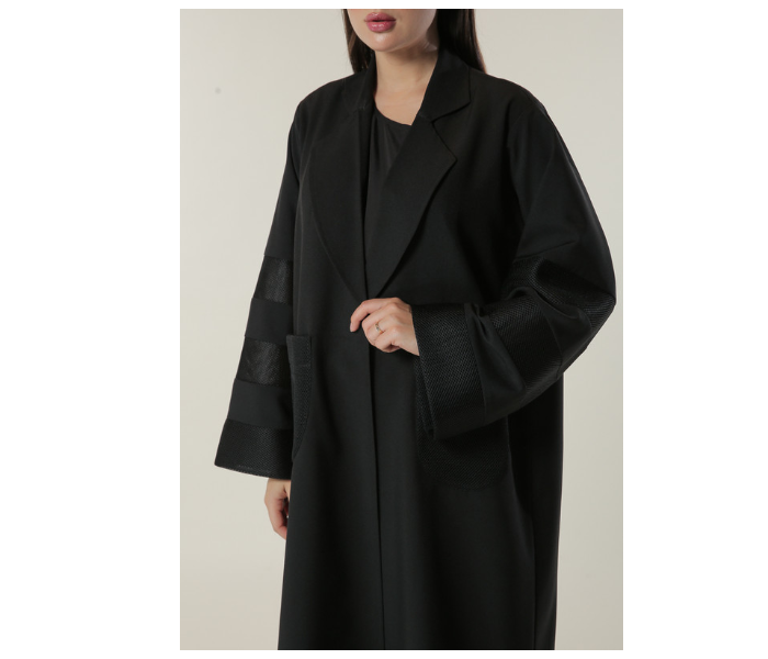 Moistreet Extra Small Black Casual Coat Style Abaya - Zoom Image 4