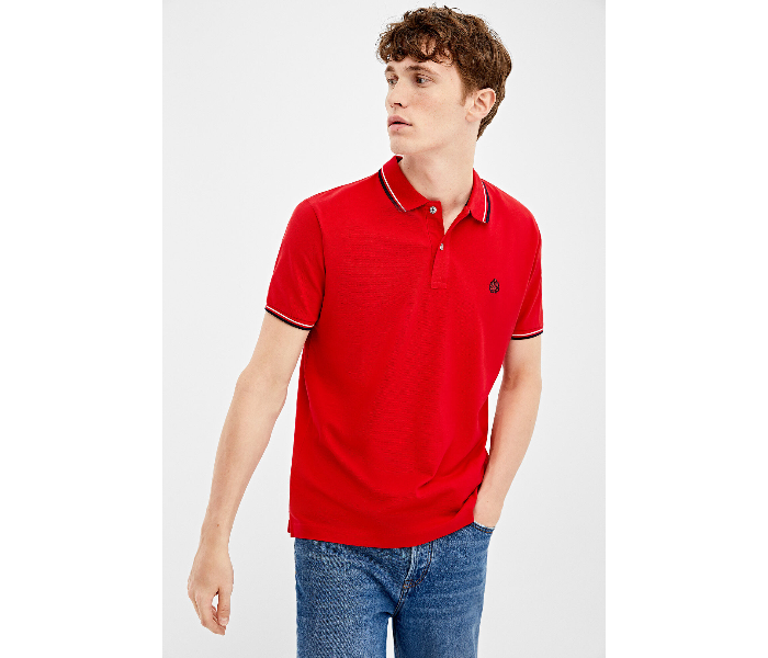 Springfield AW19 Basic Slim Fit Polo T-Shirt Small For Men - Red - Zoom Image 4