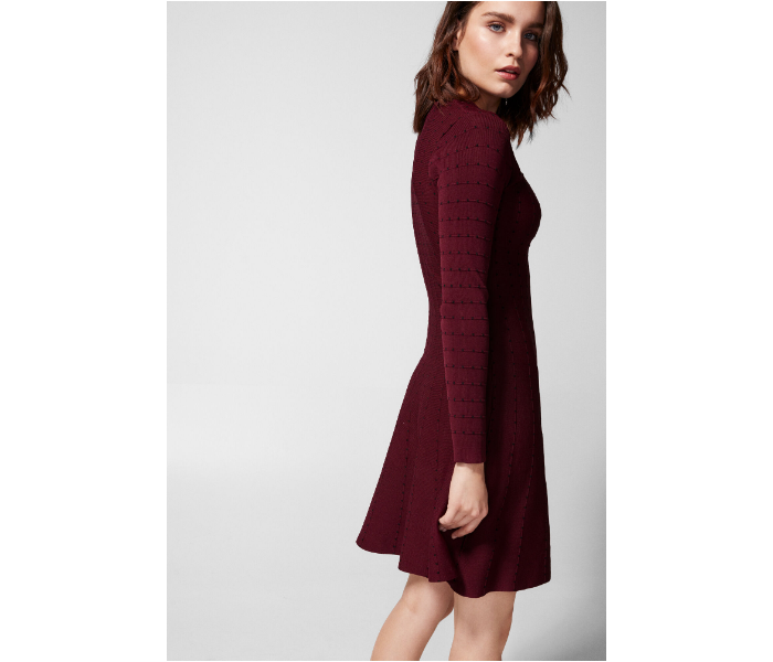 Springfield AW18 Long Sleeve Knitwear X-Small For Women - Maroon - Zoom Image 4