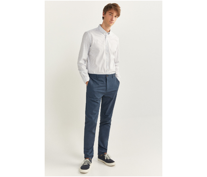 Springfield SS20 Solid Sport Trousers Chinos EU 42 For Men - Navy - Zoom Image 1