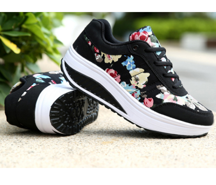 New Women Fashion Sneakers Femme Comfortable Shoes EU-38 -Black - Zoom Image 2