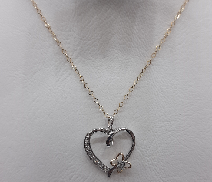 ADC Butterfly Heart Diamond Pendant With Chain - Zoom Image