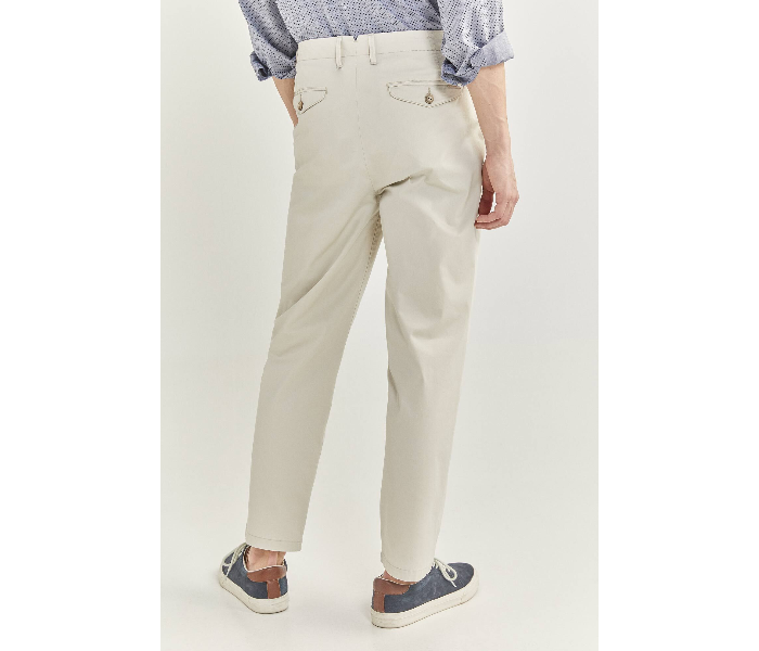 Springfield SS20 Solid Sport Trousers Chinos EU 42 For Men - Cream - Zoom Image 4