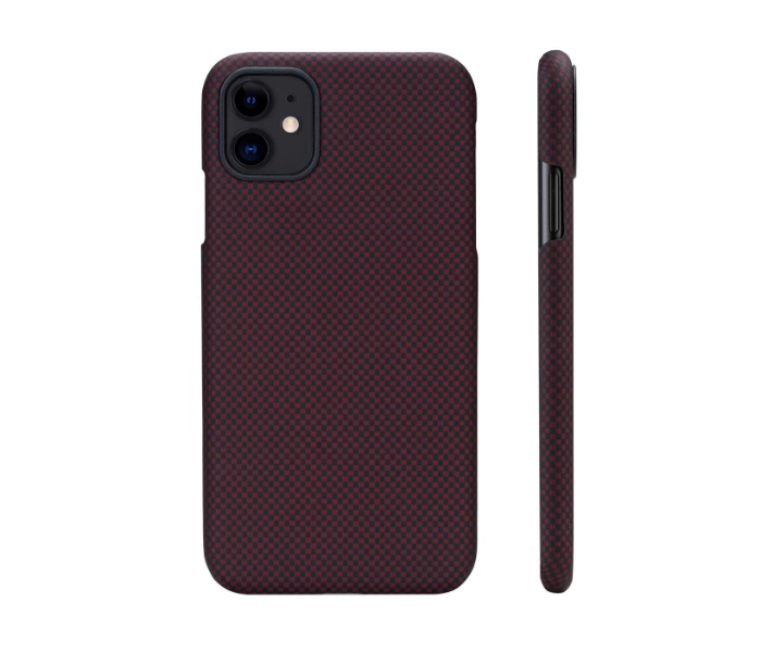 Pitaka 6.1 inch MagEz Case for iPhone 11 - Black and Red Plain - Zoom Image 1