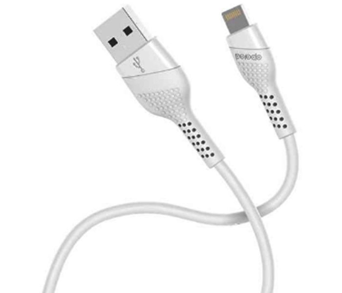 Porodo 1.2 Meter PVC Lightning Cable - White - Zoom Image