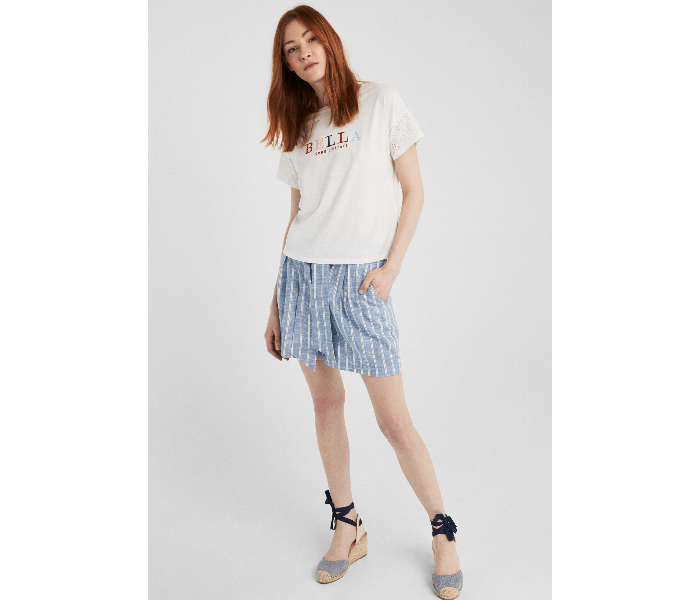 Springfield SS19 Short Sleeve Fancy T-Shirt Medium For Womens - Off White - Zoom Image 3