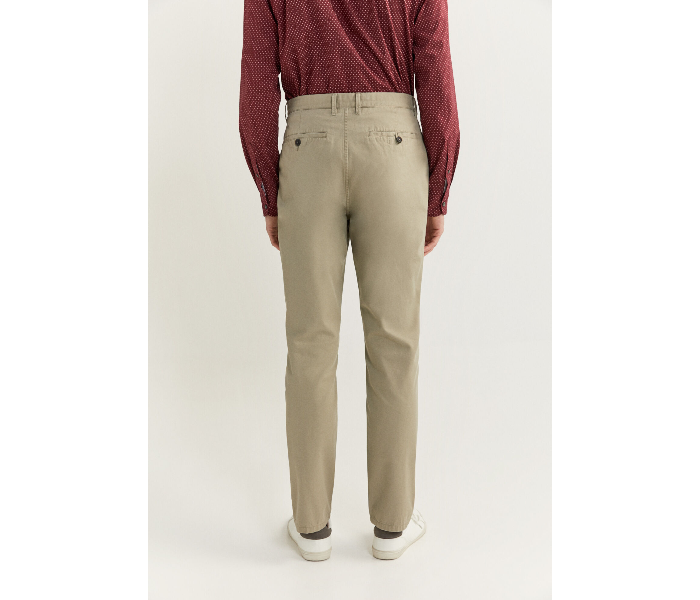 Springfield SS20 Solid Sport Trousers Chinos EU 44 For Men – Light Khaki - Zoom Image 4