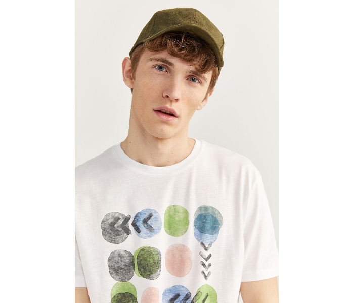 Springfield SS20 Short Sleeve Knitted T-shirt Small For Men - White - Zoom Image 3