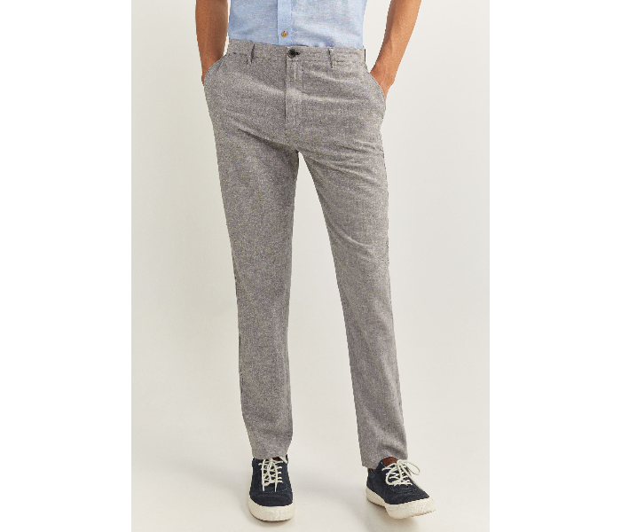 Springfield SS20 Solid Sport Trousers Chinos EU 40 For Men - Grey - Zoom Image 2