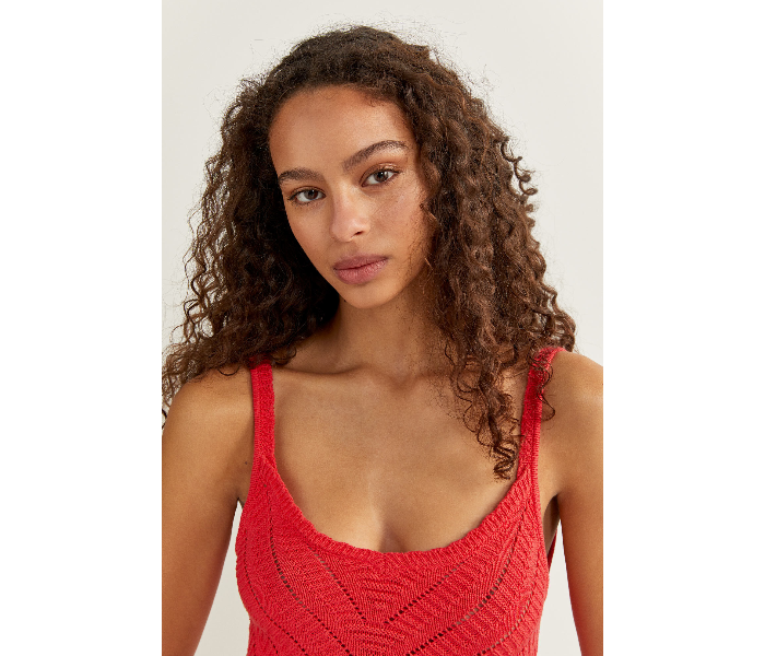 Springfield SS20 Sleeveless Knitwear Small For Women - Red - Zoom Image 3