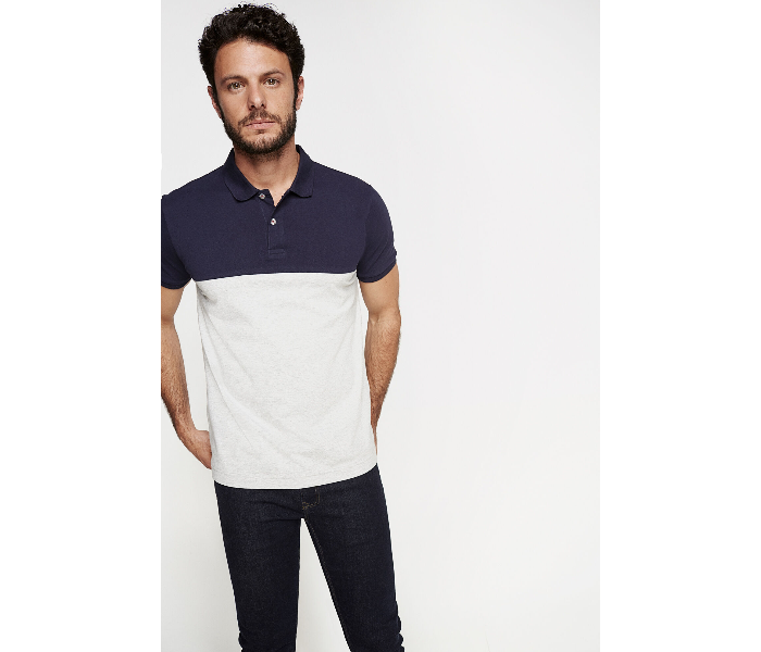 Springfield AW18 Polo Fancy T-Shirt Small For Men - White And Blue - Zoom Image 2