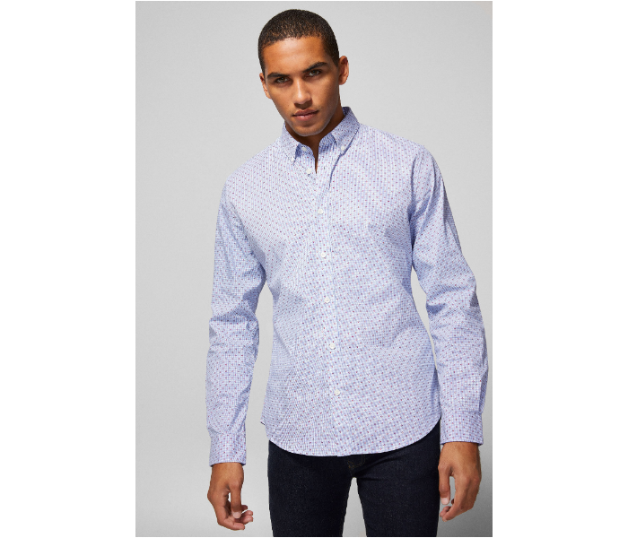 Springfield AW18 Long Sleeve Stripped Business Shirt X-Small For men - Blue - Zoom Image 3