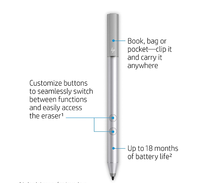 HP 1MR94AA Works With A Range Of Apps for Anything From Drawing To Computing Stylus Pen - Silver - Zoom Image 5