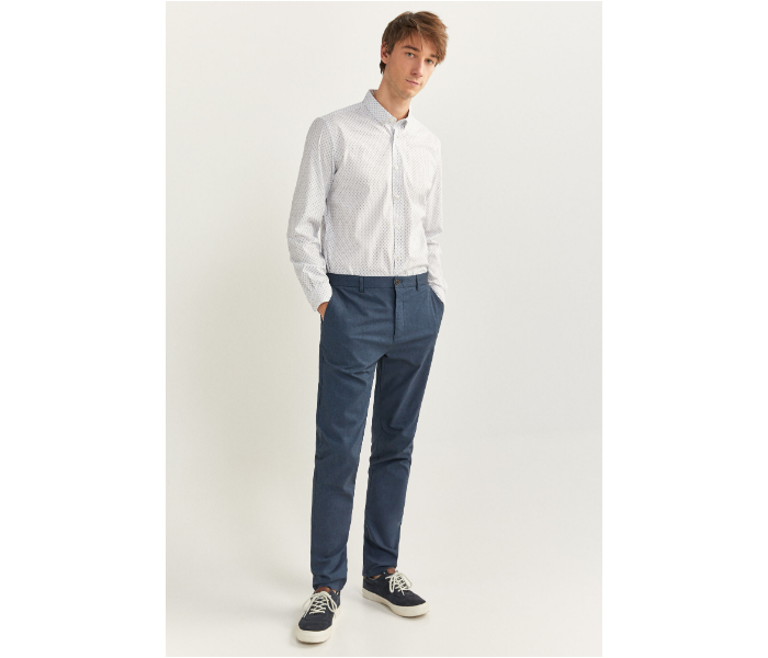 Springfield SS20 Solid Sport Trousers Chinos EU 40 For Men - Navy - Zoom Image 1