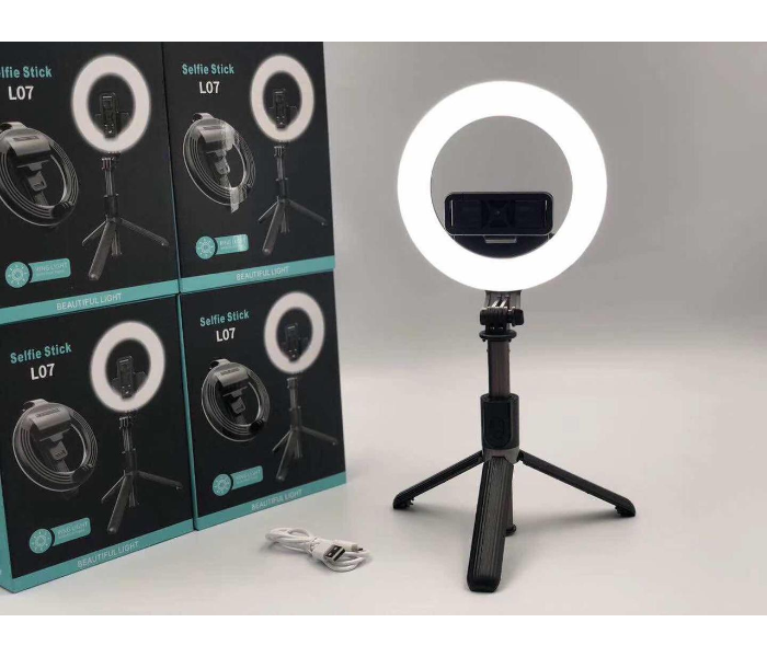  L07 TikTok Selfie Ring Fill Light For iPhone Android With Tripod for Live Stream - Zoom Image