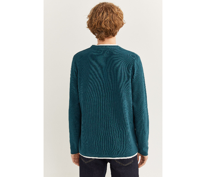 Springfield SS20 Long Sleeve Knitwear Fantasy Cotton X-Large For Men - Dark Green - Zoom Image 4