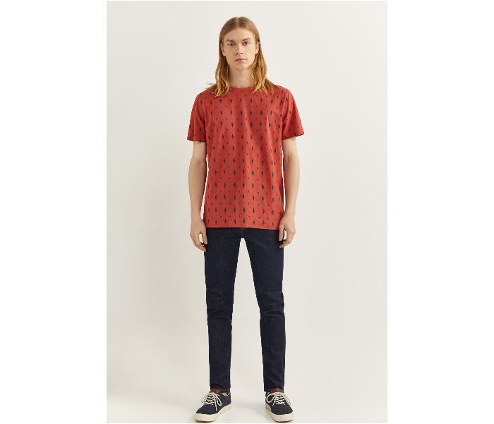 Springfield SS20 Short Sleeve Knitted T-shirt Small For Men - Red and Black - Zoom Image 4