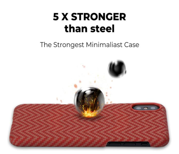 Pitaka MagEz Case for iPhone X - Red and Orange - Zoom Image 4