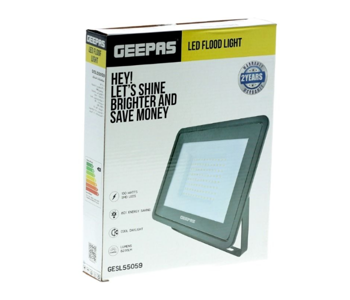 Geepas GESL55059 100W Flood Light - Black - Zoom Image 4