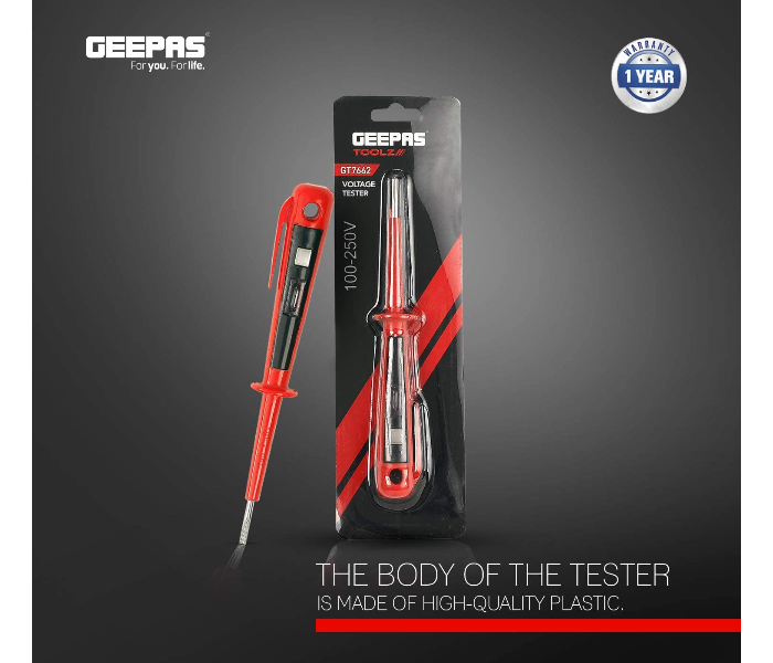 Geepas GT7662 Voltage Tester, Red & Black - Zoom Image 2