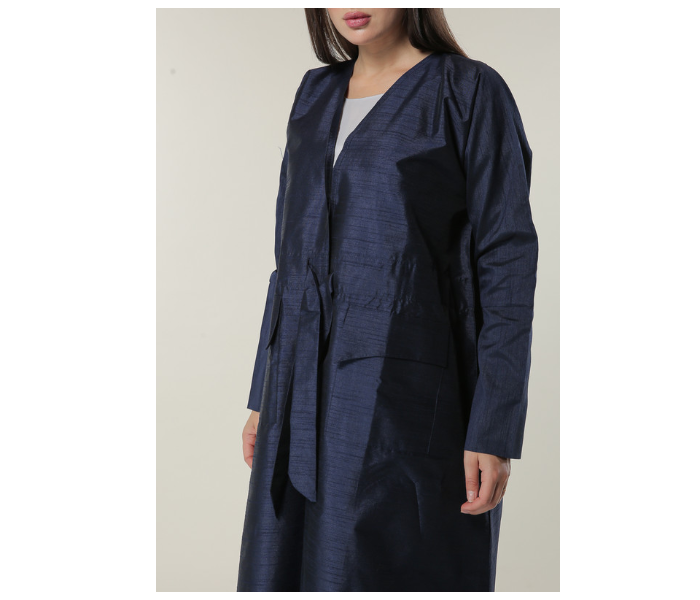 Moistreet Medium Navy Abaya Set with White Under Abaya - Zoom Image 1