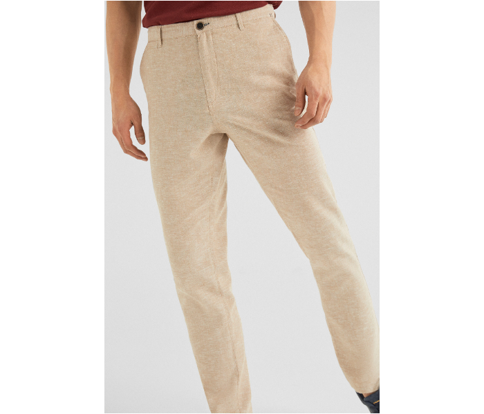 Springfield SS19 Solid Sport Trouser Chinos EU 48 For Men - Beige - Zoom Image 2