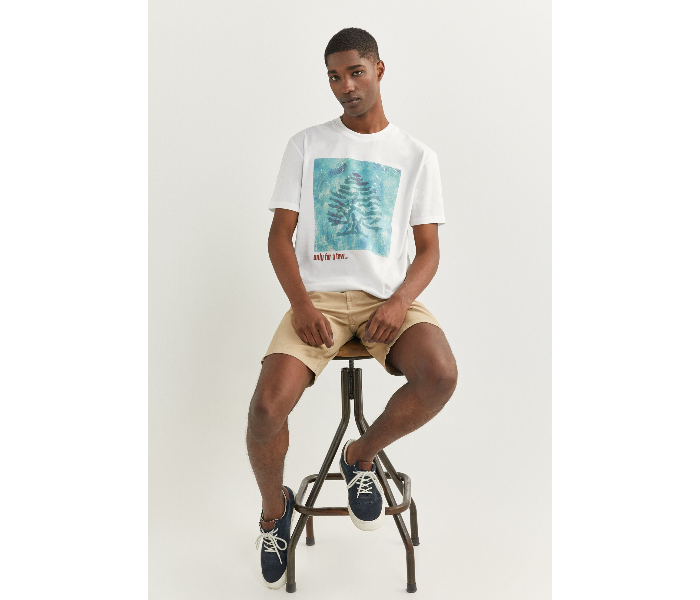 Springfield SS20 SPF Short Sleeve T-shirt Large - White and Blue - Zoom Image 1