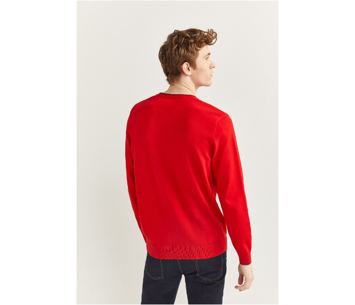 Springfield SS20 Long Sleeve Knitwear Fantasy Cotton Large For Men - Red - Zoom Image 3