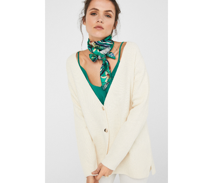 Springfield SS19 Cardigan Tricot Large For Women - Cream - Zoom Image 2