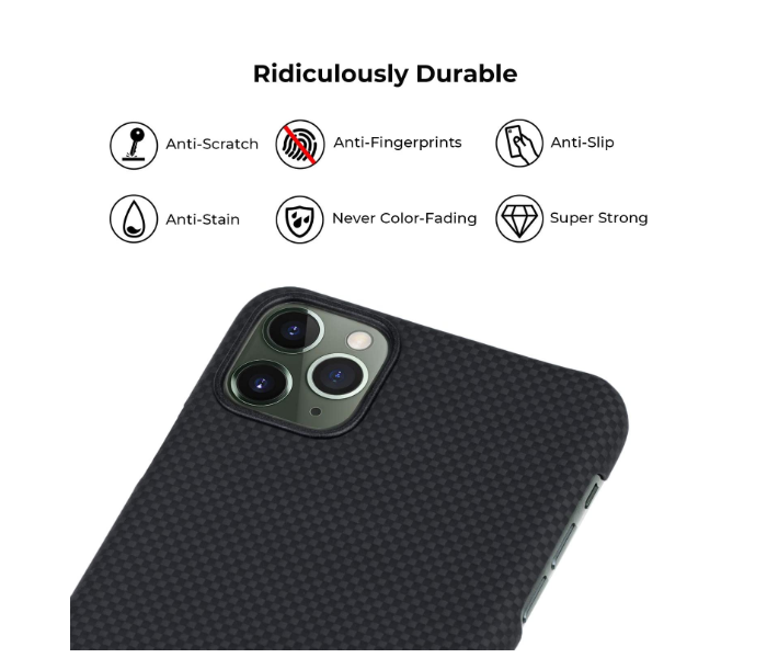 Pitaka 5.8 inch MagEz Case for iPhone 11 Pro - Black and Grey Plain - Zoom Image 8